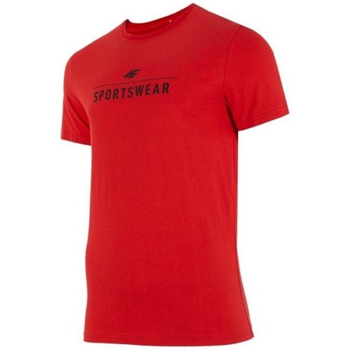 Textil Homem T-Shirt HAIDEN curtas 4F TSM354 Vermelho