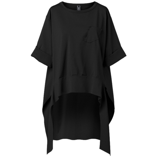 Textil Mulher Tops / Blusas Wendy Trendy Top 220732 - Black Preto