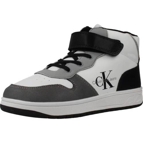 Sapatos Rapaz Sapatilhas Calvin Klein JEANS Collared V1X980331 Branco