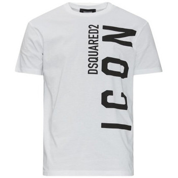 Textil Homem T-shirts e Pólos Dsquared T SHIRT DSQUARED ICON S79GC0044 Branco