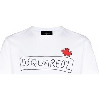 Textil Homem T-shirts e Pólos Dsquared T SHIRT LOGO SUPERCREWDSQUARED S71GD1130 Branco