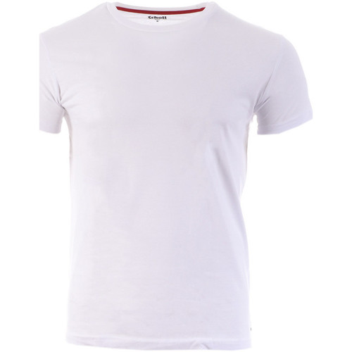 Textil Homem T-shirts Hoodie e Pólos Schott  Branco