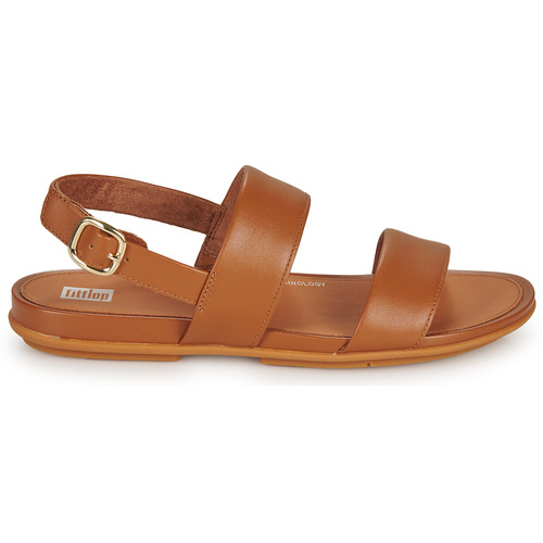 FitFlop GRACIE LEATHER BACK-STRAP SANDALS Castanho