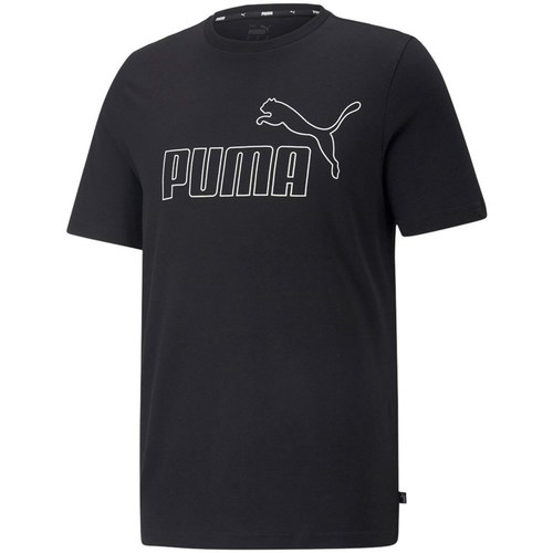 Textil Homem T-Shirt mangas curtas Puma Ess Elevated Tee Preto