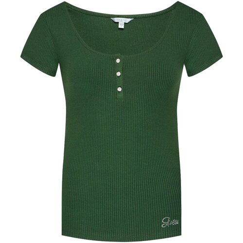 Textil Mulher T-shirts e Pólos Guess W2YP24 KBCO2 Verde