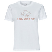 Textil Mulher T-Shirt mangas curtas URBAN Converse FLORAL STAR CHEVRON Branco
