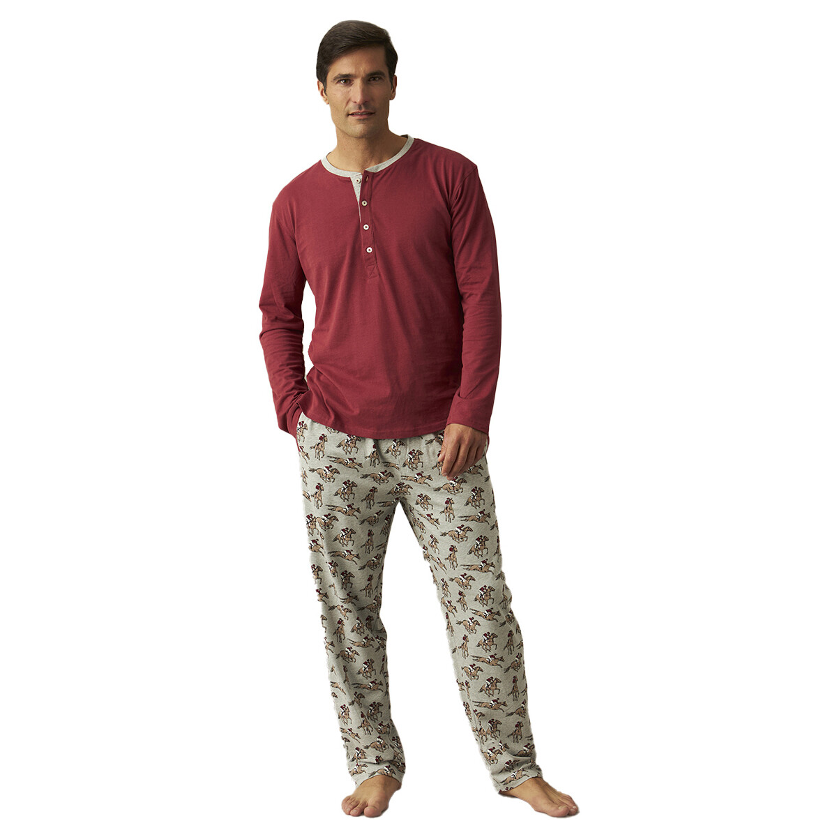 Textil Homem Pijamas / Camisas de dormir J&j Brothers JJBCP5200 Cinza