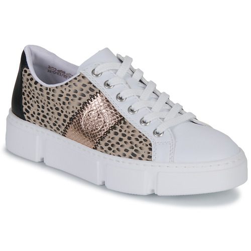 Sapatos Mulher Sapatilhas Rieker N5910-90 Branco / Leopardo