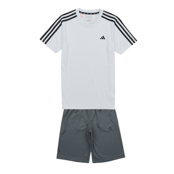 Textil Rapaz Conjunto Adidas Sportswear TR-ES 3S TSET Branco