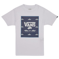 Tehvid Rapaz T-Shirt mangas curtas small Vans PRINT BOX BOYS Branco / Azul