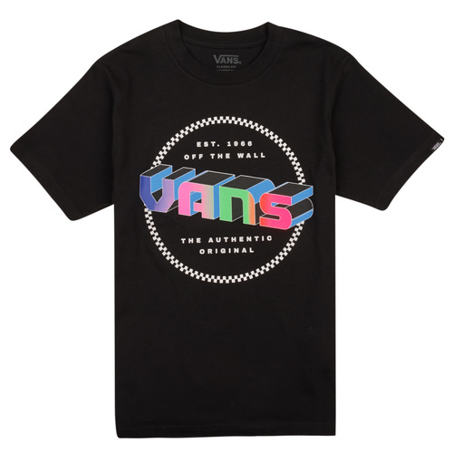 Textil Rapaz T-Shirt mangas Chanels Vans DIGITAL FLASH SS Preto