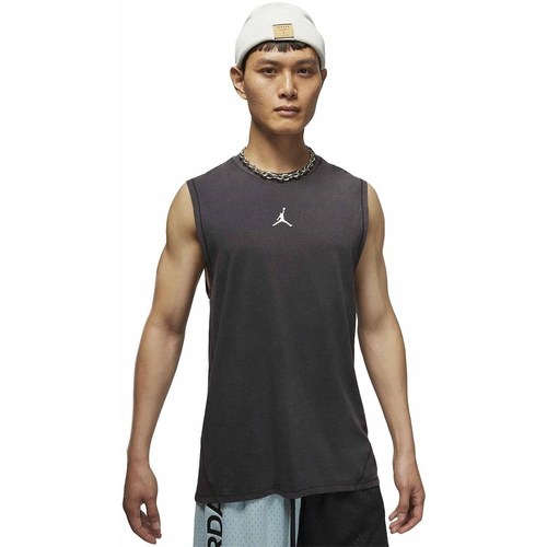 Textil Homem T-Shirt mangas curtas invigor Nike Air Jordan Drifit Preto