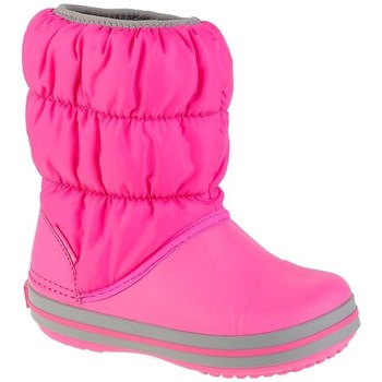 Sapatos Criança Botas de neve Crocs Winter Puff Boot JR Rosa
