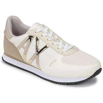 Sapatos Mulher Sapatilhas Armani Exchange XV137-XDX031 Branco / Bege / Ouro