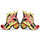 Sapatos Mulher Botins Irregular Choice CHASING JUSTICE Preto / Vermelho / Amarelo
