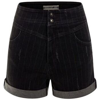 Textil Mulher Shorts / Bermudas Guess W3RD16 D4WL1-PSLO Preto