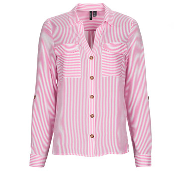 Textil Mulher camisas Vero Moda VMBUMPY L/S SHIRT NEW NOOS Rosa