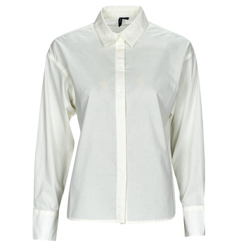 Textil Mulher camisas Vero Moda VMMELIA LS SHIRT WVN  NOOS Branco