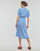 Textil Mulher Vestidos compridos Vero Moda VMBUMPY SS CALF SHIRT DRESS NOOS Azul / Blc