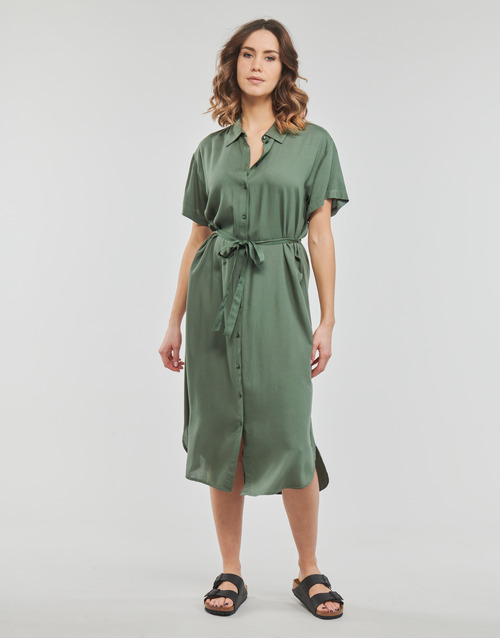 Vero Moda VMBUMPY SS CALF SHIRT DRESS NOOS Cáqui