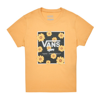 Textil Rapariga T-Shirt mangas curtas Vans SUNFLOWER ANIMAL BOX CREW Amarelo