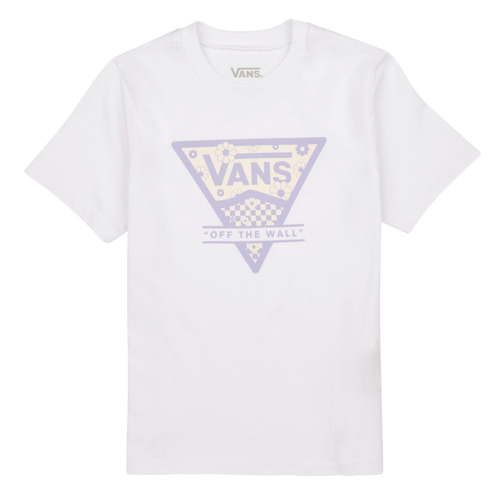 Textil Rapariga T-Shirt mangas curtas homme Vans CHECKER FLORAL TRIANGLE BFF Branco / Violeta