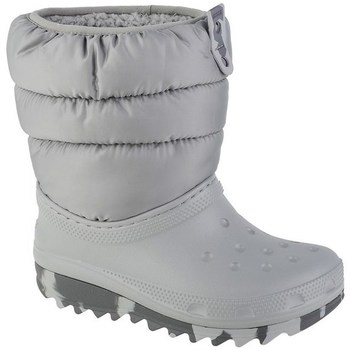 Sapatos Criança Botas Crocs Classic Neo Puff Boot Kids Prata