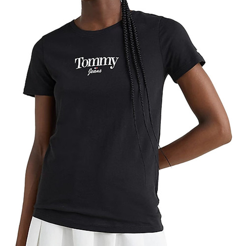 Textil Mulher T-shirts e Pólos Tommy Hilfiger  Preto