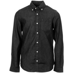 Textil Rapaz T-shirt mangas compridas logo-check short-sleeve shirt  Preto