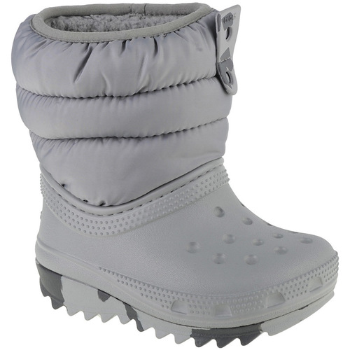 Sapatos Rapaz Botas de neve Crocs Classic Neo Puff Boot Toddler Cinza