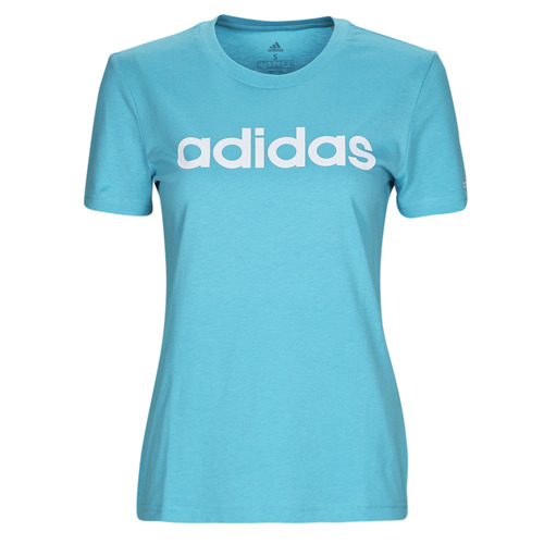 Textil Mulher T-Shirt mangas curtas runners Adidas Sportswear LIN T Azul
