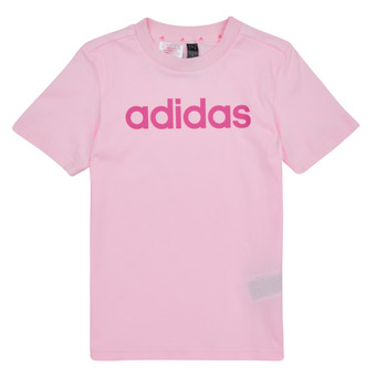 Textil Rapariga T-Shirt mangas curtas Adidas Sportswear LK LIN CO TEE Rosa / Claro