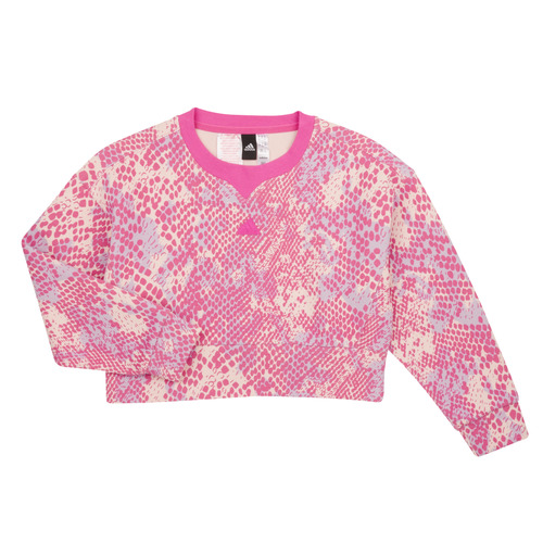 Textil Rapariga Sweats adidas pinkcore Sportswear FI AOP SWT Bege / Rosa