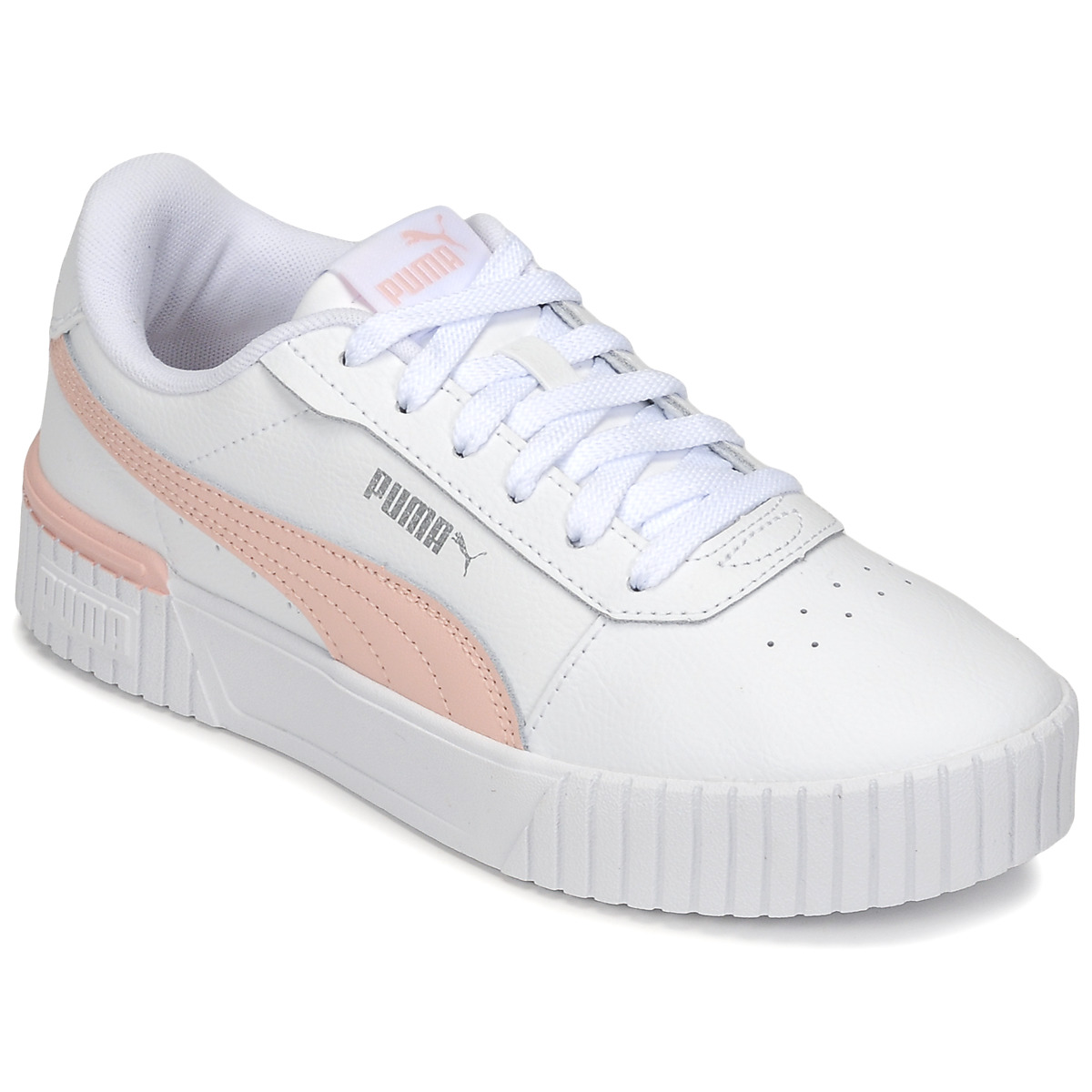 Sapatos Rapariga Sapatilhas Puma JR CARINA 20 Branco / Rosa