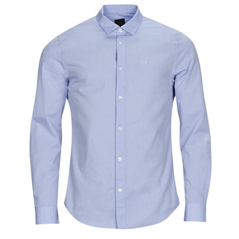 Textil Homem Camisas mangas comprida Armani Exchange 3RZC36 Azul / Céu