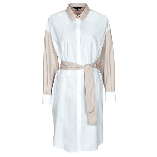 Textil Mulher Vestidos curtos Armani Exchange 3RYA22 Bege / Branco