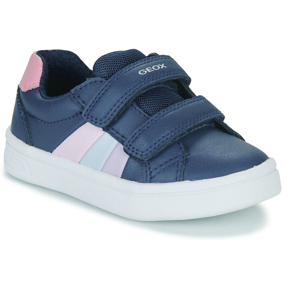Sapatos Rapariga Sapatilhas Geox J DJROCK GIRL Navy / Rosa