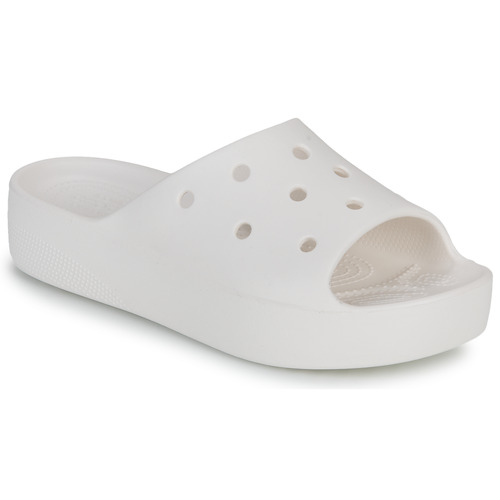 Sapatos chinelos Crocs CLASSIC PLATFORM SLIDE Branco