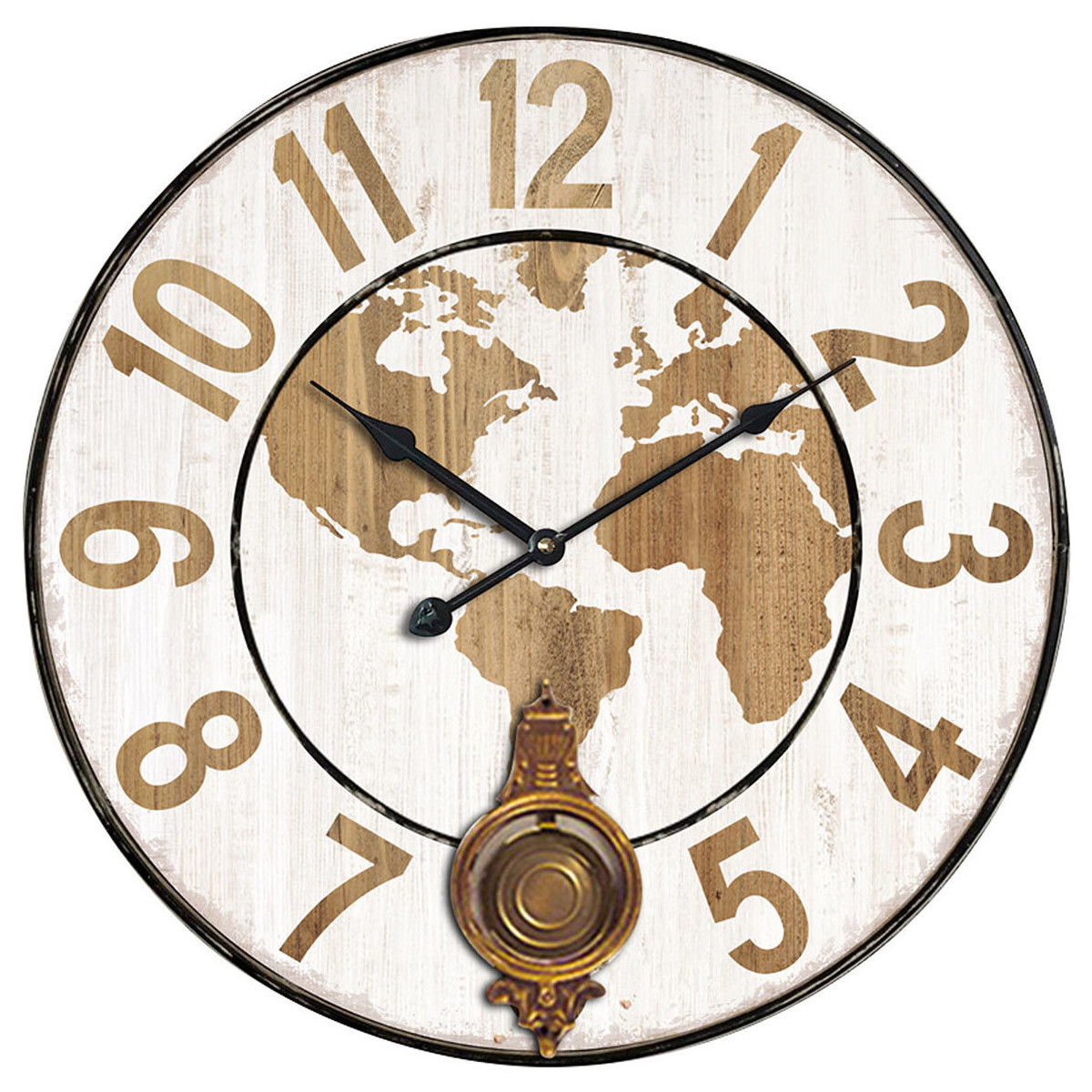 Casa Relógios Signes Grimalt Relógio De Parede Mundial Castanho