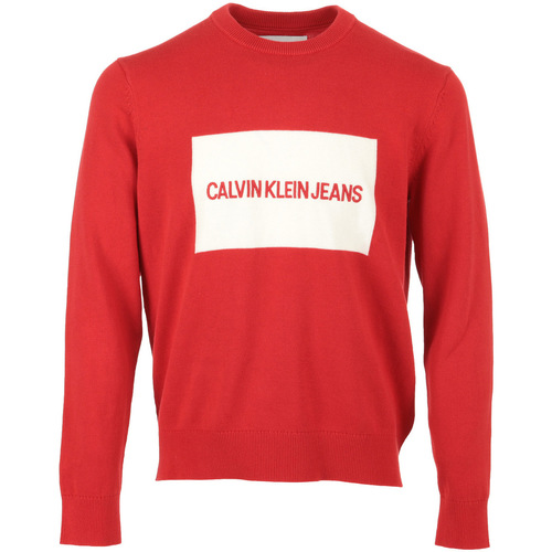 Textil Homem camisolas Calvin Klein Jeans Institutional Box Sweater Vermelho