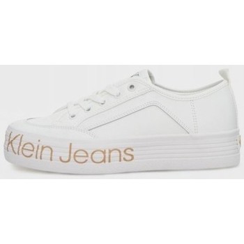 Sapatos Mulher Sapatilhas Calvin Klein Jeans VULC FLATF LOW WRAP AROUND LOGO Branco