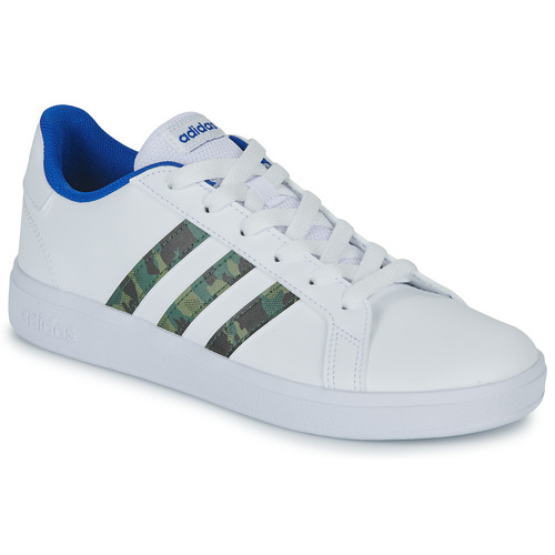 Sapatos Rapaz Sapatilhas Adidas cene Sportswear GRAND COURT 2.0 K Branco / Azul / Camuflagem
