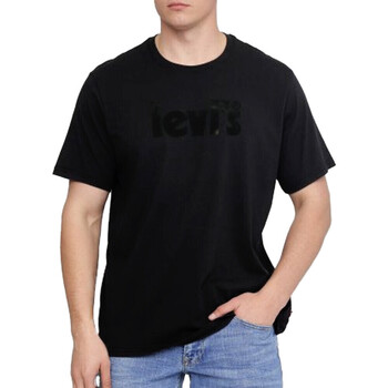 Textil Homem T-Shirt mangas curtas Levi's  Preto