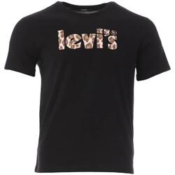 Textil Homem T-Shirt mangas curtas Levi's  Preto