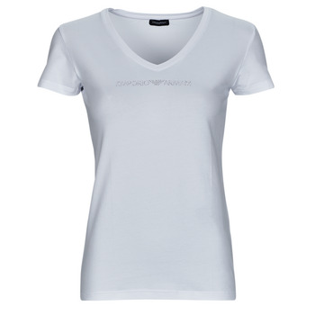 Textil Mulher T-Shirt mangas curtas Emporio Armani T-SHIRT V NECK Branco