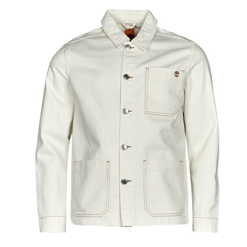 Textil Homem Jaquetas oliva Timberland Work For The Future - Cotton Hemp Denim Chore Jacket Branco
