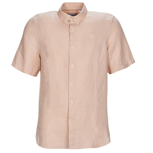 Textil Homem Camisas mangas curtas Timberland talla SS Mill River Linen Shirt Slim Rosa