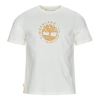 Textil Homem T-Shirt mangas curtas Timberland SS Refibra Logo Graphic Tee Regular Branco