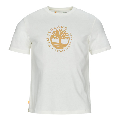 Textil Homem T-Shirt mangas curtas Timberland Perkins SS Refibra Logo Graphic Tee Regular Branco
