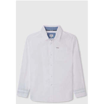 Textil Rapaz Camisas mangas comprida Pepe Lourdes JEANS PB302303-1-21 Branco